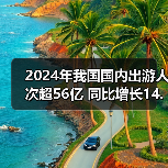 2024年我国国内出游人次超56亿 同比增长14.8%（图4）