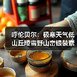 呼伦贝尔：极寒天气低山丘陵雪野山峦银装素裹
