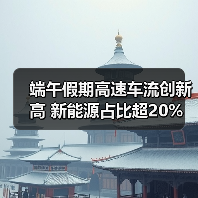 端午假期高速车流创新高 新能源占比超20%(图2) 端午假期高速车流创新高 新能源占比超20%(图2)