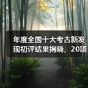 年度全国十大考古新发现初评结果揭晓,20项目晋级终评有哪些?(图3) 年度全国十大考古新发现初评结果揭晓,20项目晋级终评有哪些?(图3)