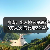 海南:出入境人员超200万人次 同比增22.4%(图3) 海南:出入境人员超200万人次 同比增22.4%(图3)